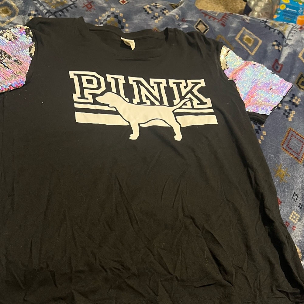 Pink sequins shirt and matching tights